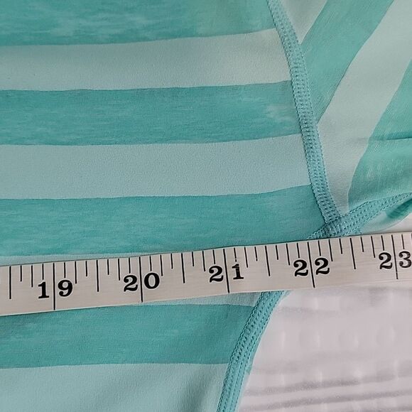 Z by Zella open back striped yoga top - aqua Women's Size M - Picture 8 of 10